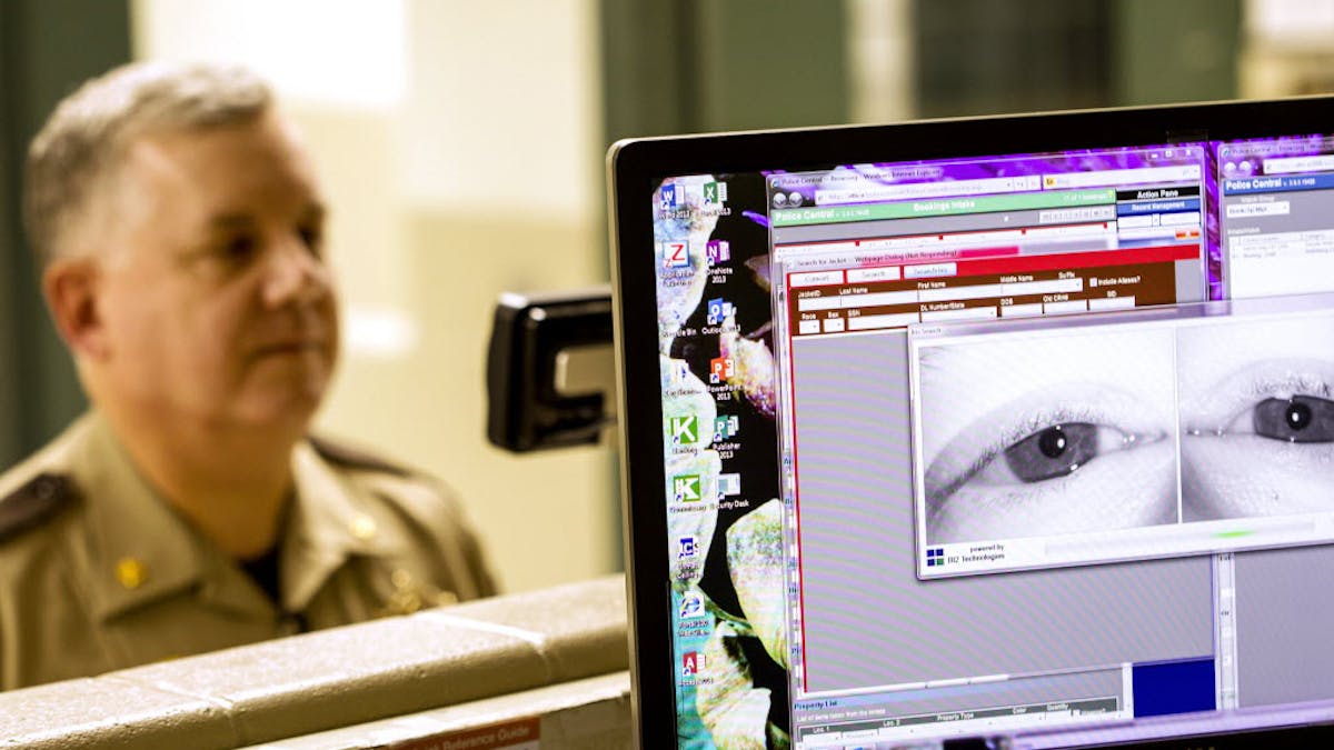 Anoka County Jail scans iris instead of taking fingerprints