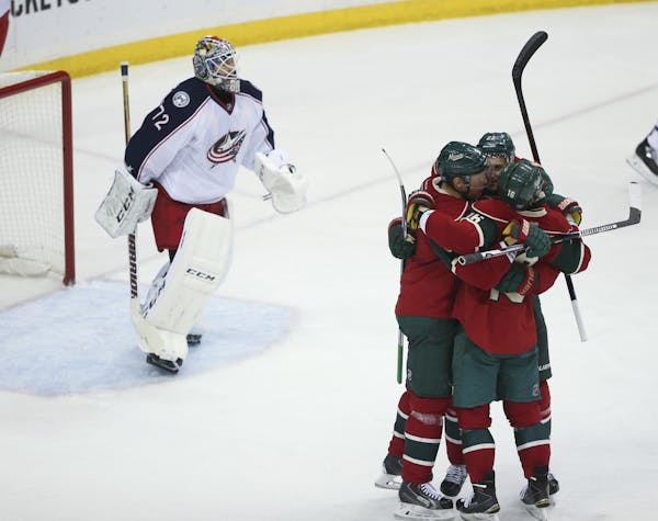 Wild hangs on for 3-2 victory over winless Columbus