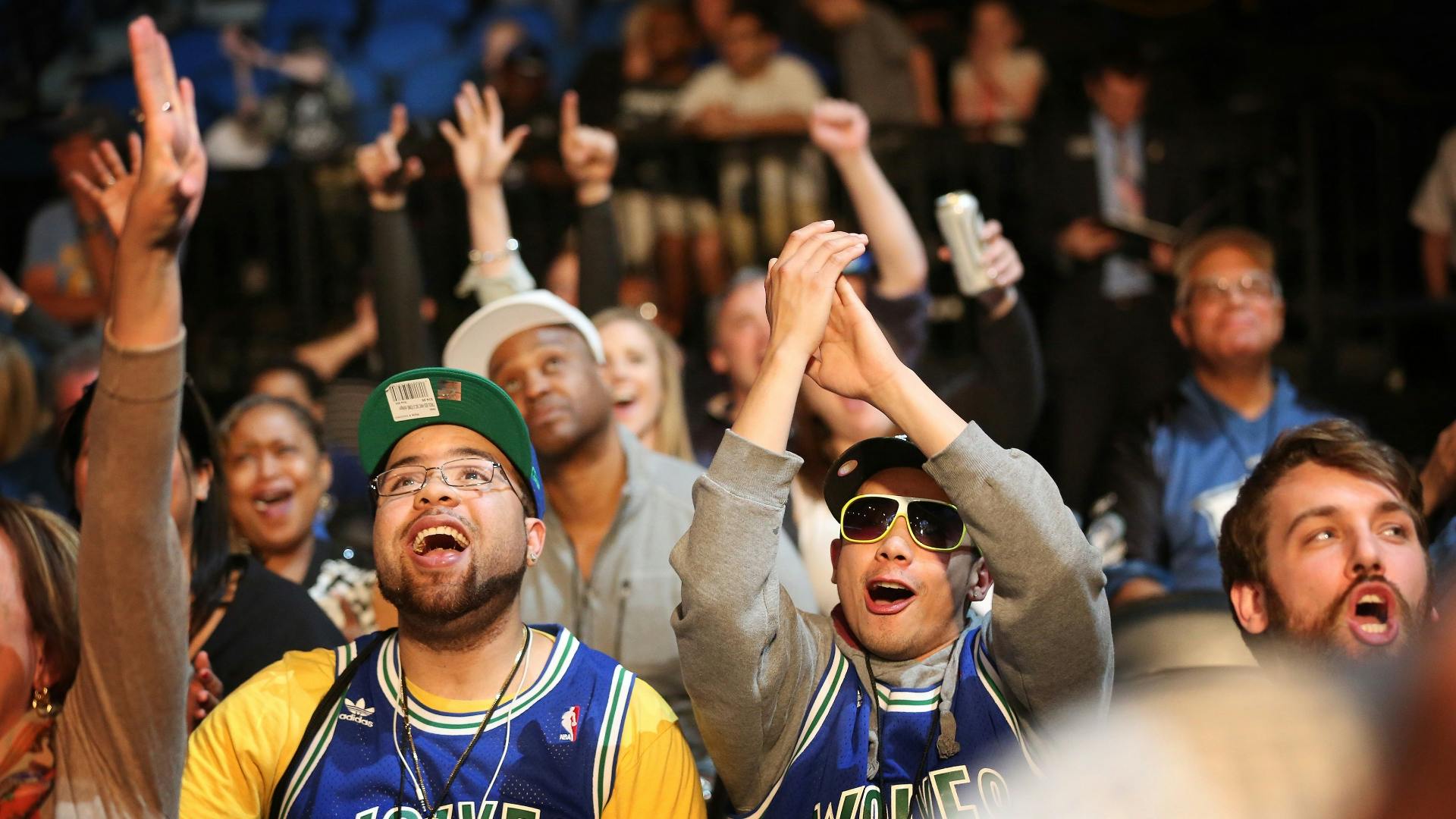Fans went wild as the Minnesota Timberwolves won first pick in the NBA draft for the first time in franchise history.