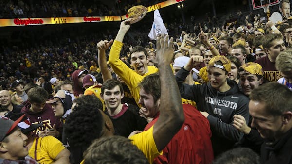 Court-storming videos from all angles at Williams Arena
