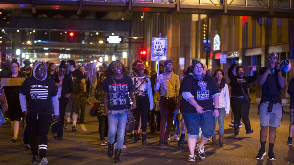Watch cell phone video of police reportedly Macing protesters.