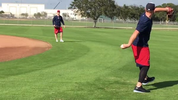 Craig Breslow demonstrates new pitching angle