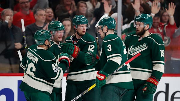 Staal scores twice as Wild holds off Sharks