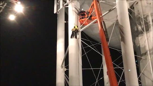Worker rescued from Golden Valley water tower