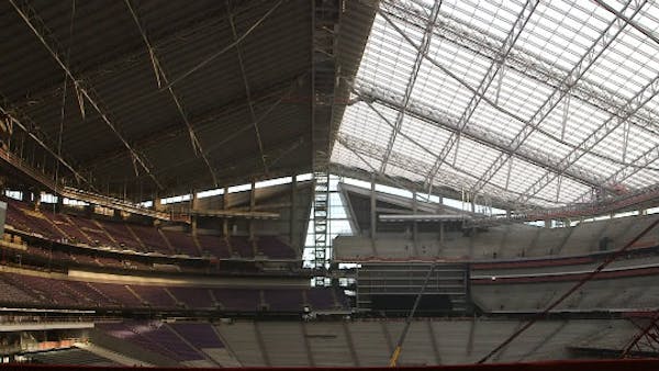 Sneak peek at Vikings' new roof at U.S. Bank Stadium