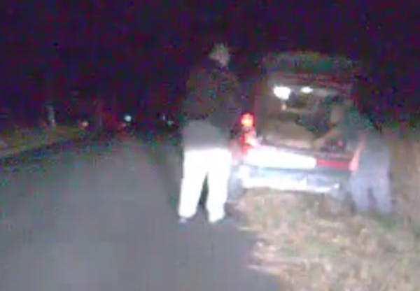 'Dead deer' walks away from car trunk