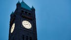 Historic Minneapolis City Hall clocks light up again