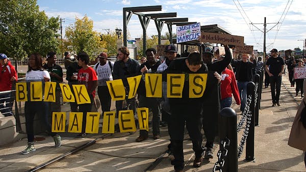 Black Lives Matter protest diverts light-rail traffic before Vikings game