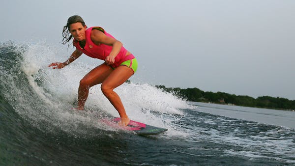 The growing sport of wakesurfing