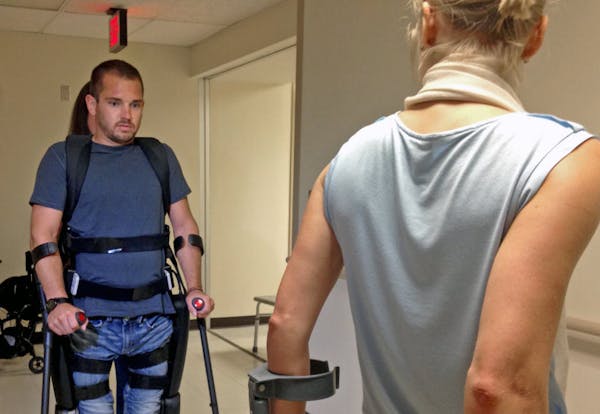Man walks with bionic help for first time