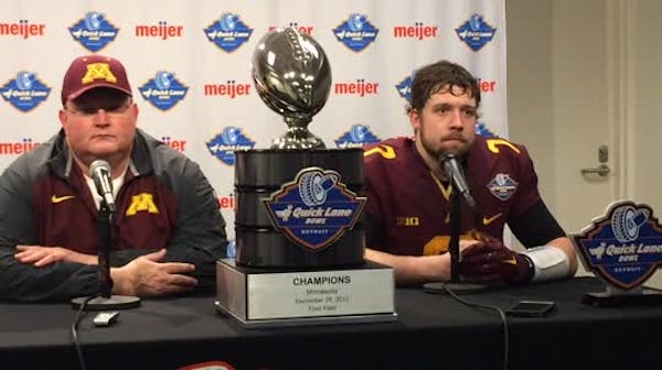 Postgame with Gophers QB Mitch Leidner