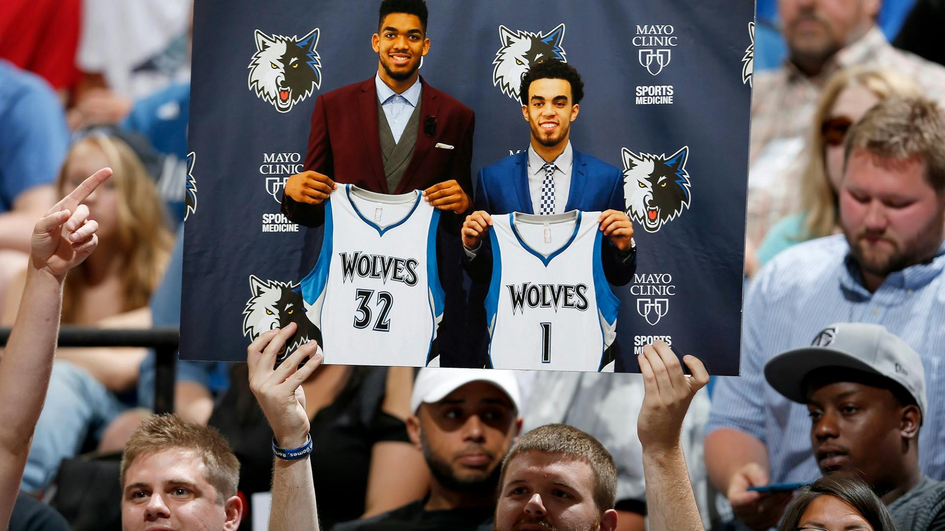 The Timberwolves held an open scrimmage at Target Center featuring rookies Tyus Jones and Karl-Anthony Towns.