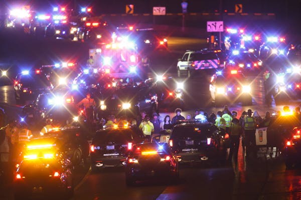Dozens arrested after protest over shooting spills onto I-94