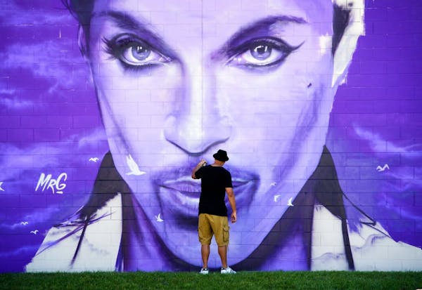 Massive Prince mural emerges in Chanhassen