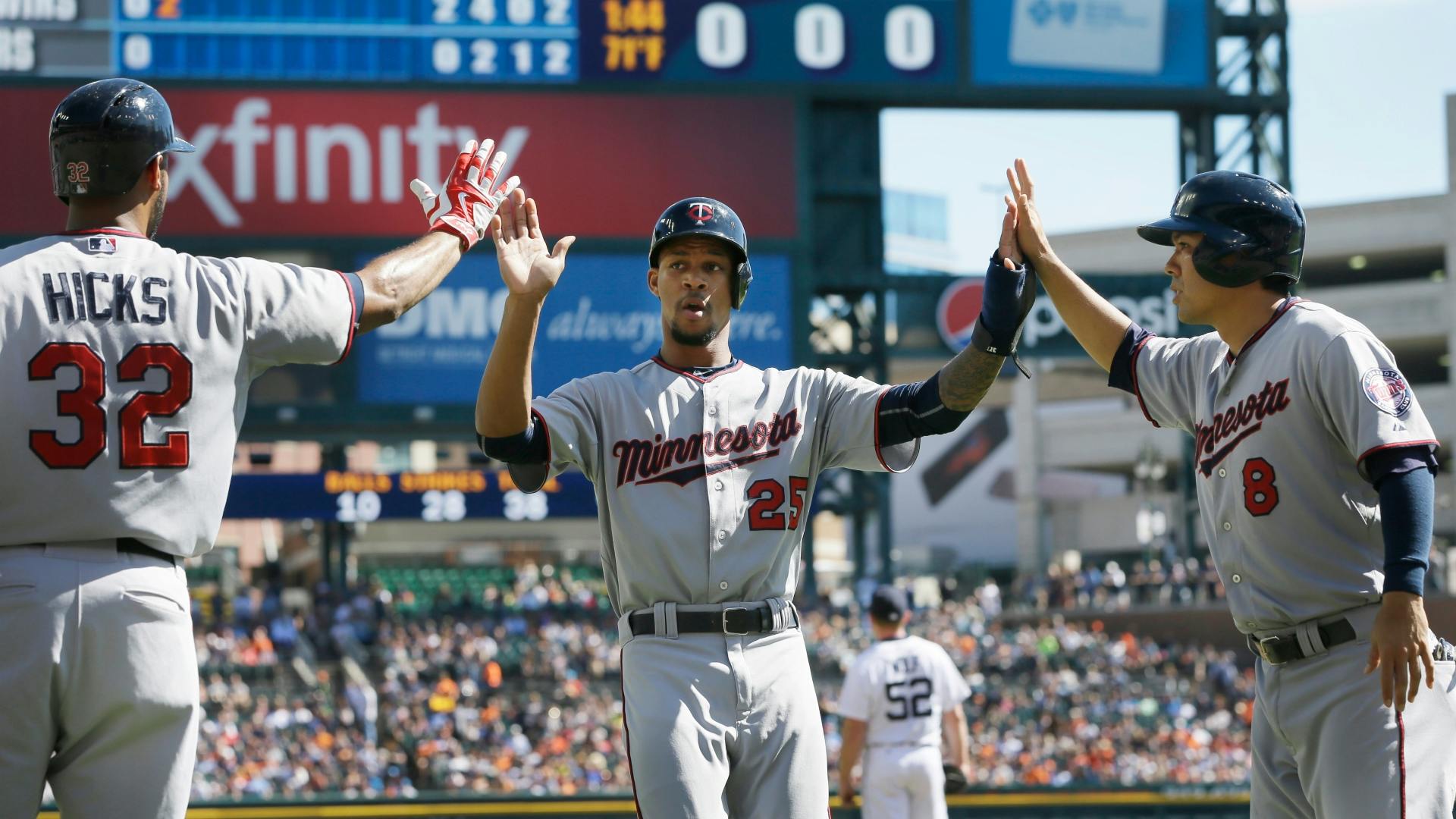 Twins rookie Byron Buxton connected in the eighth inning on Sunday in Detroit.