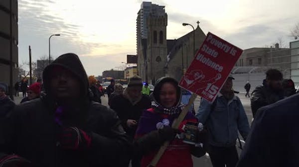 Wage protesters snarl morning commute into Minneapolis