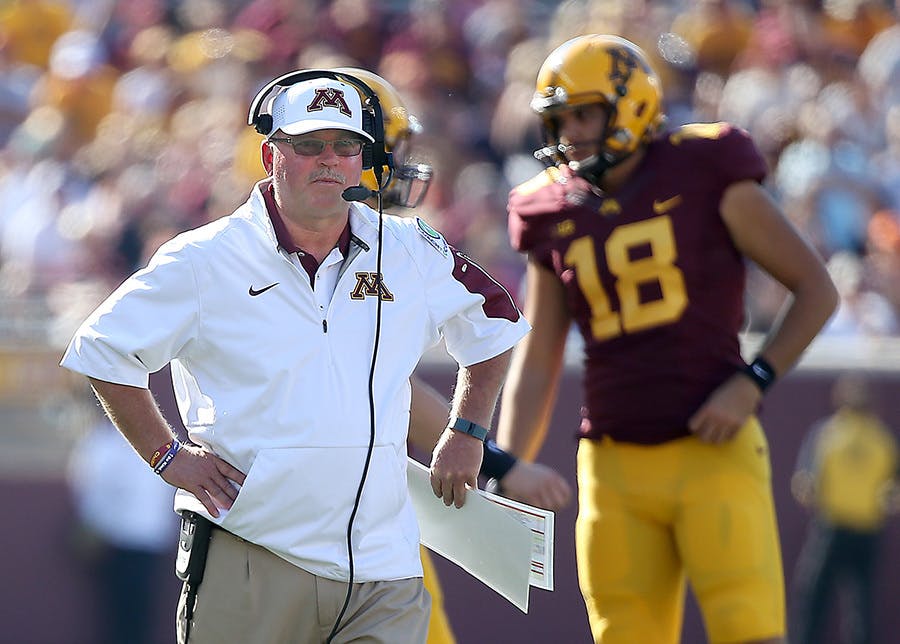 Gophers coach Jerry Kill talks after Saturday's win over Ohio at TCF Bank Stadium.
