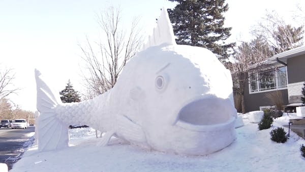 Brothers turn snow sculptures into must-see for charity