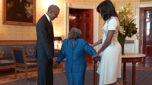 White House visit prompts 106-year-old woman to dance with joy