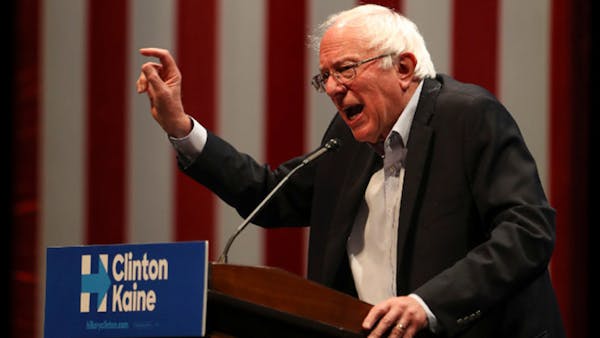 Sanders stumps for Clinton in Minneapolis