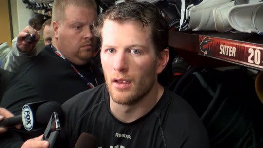 Wild players are shocked after being eliminated from the NHL Stanley Cup Playoffs in four straight games by the Blackhawks and defenseman Ryan Suter calls the season a 'nightmare.'