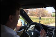 Garofalo shows off self-driving technology in new Tesla