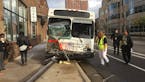 Plymouth Metrolink bus crashes downtown, injuring about 13