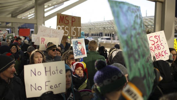 Protests at MSP airport against Trump order on travel ban