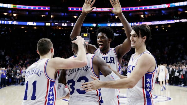 Last-second basket lifts 76ers over Wolves despite rally