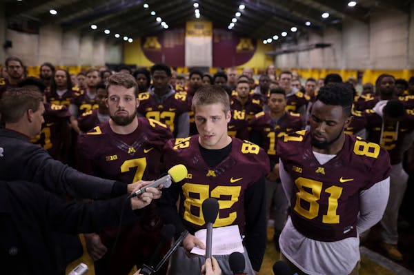 Watch: Gophers football pledges boycott after suspensions