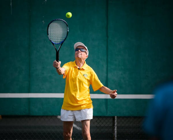 93-year-old practices tennis for National Senior Games