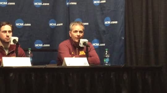 Gophers hockey coach Don Lucia discusses the difficulty of making the 16-team NCAA tournament in a Friday press conference in Manchester, NH.