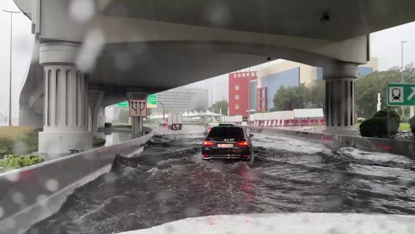 Flooding in Dubai after heavy rain