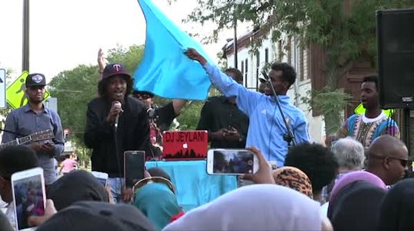 Rapper K'naan performs at West Bank Block Party in Minneapolis