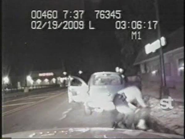 Police car footage of Jenkins' arrest