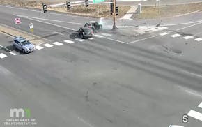 Traffic cam video captures Hwy 7 collision
