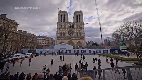 Timelapse reveals Notre Dame's new spire, rebuilt after 2019 Paris fire