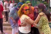 Override Title Holi festival celebrated with bursts of colour across India