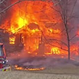 Brooklyn Park house in flames after plane crash