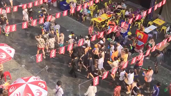 Thailand kicks off Songkran festival, celebrating new year with water fights in the streets