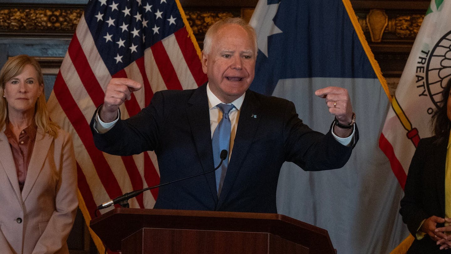 Gov. Tim Walz spoke to the press on Thursday about the decision to shut down the state's aging Stillwater prison facility by 2029.