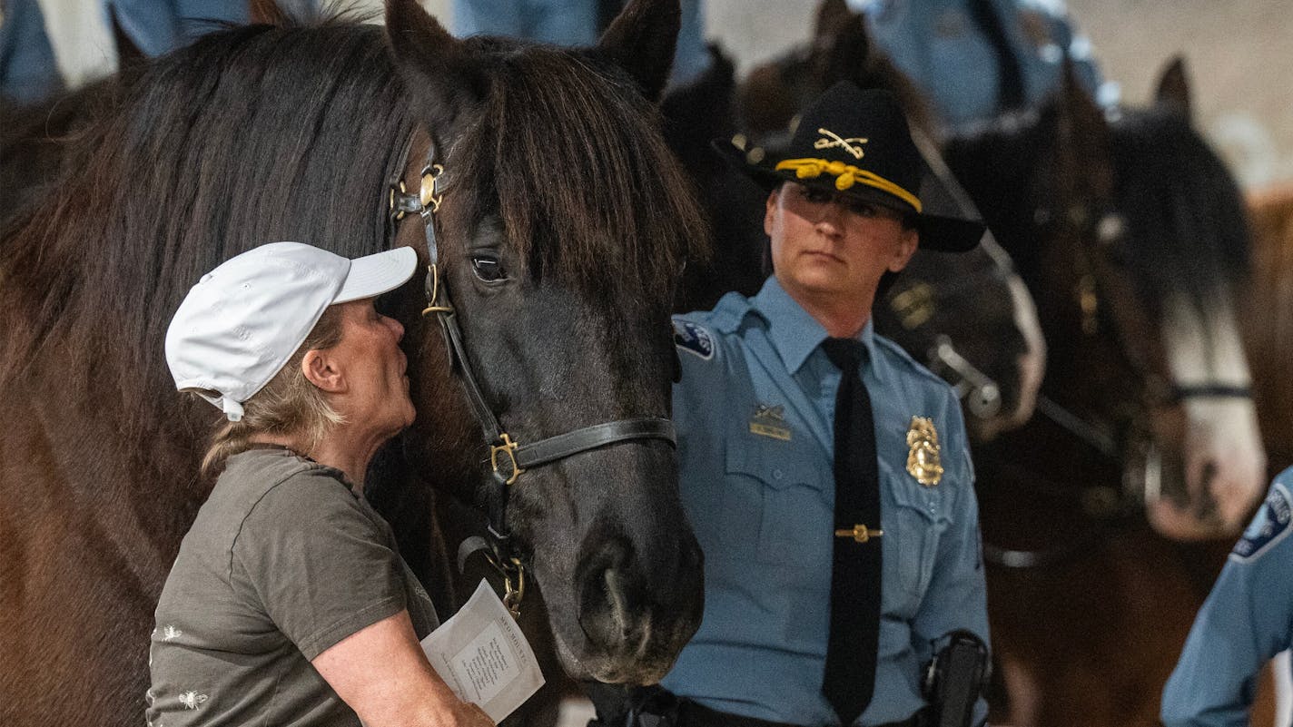 Horse retires from the last mounted police unit in Minnesota