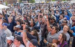 Wolves fans pack Minneapolis block party to cheer on the team