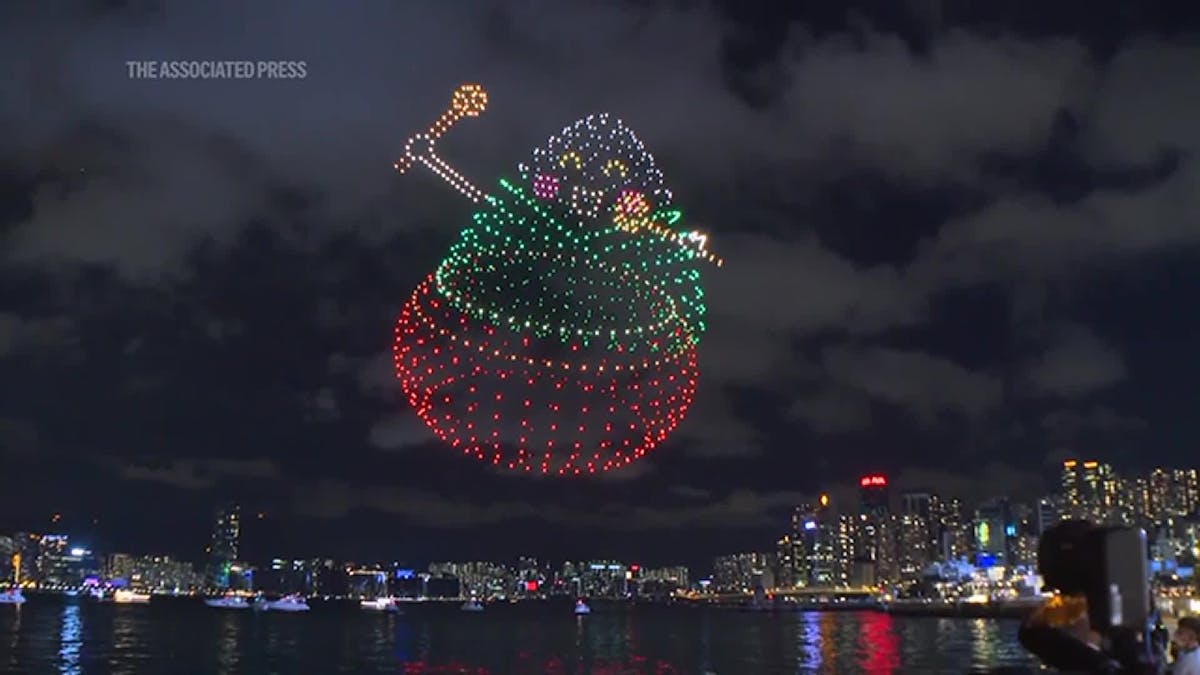 Drones light up Hong Kong sky to mark Dragon Boat festival