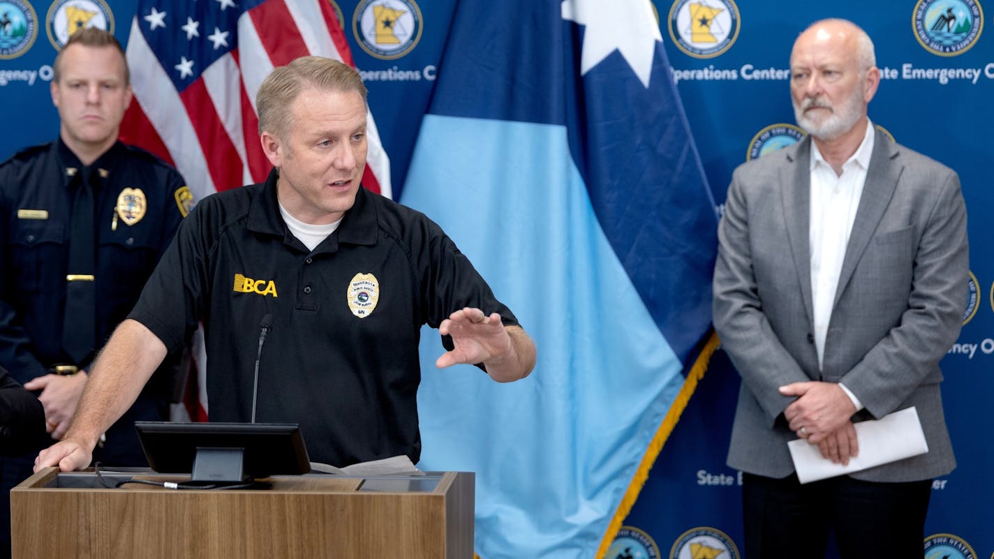 Law enforcement officials provide update on the search for suspect Vance Boelter