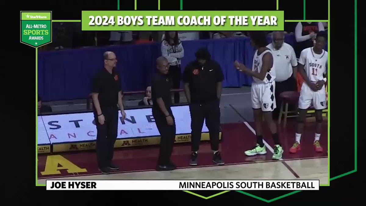 Joe Hyser, from Minneapolis South basketball, is the All-Metro Boys Team Coach of the Year