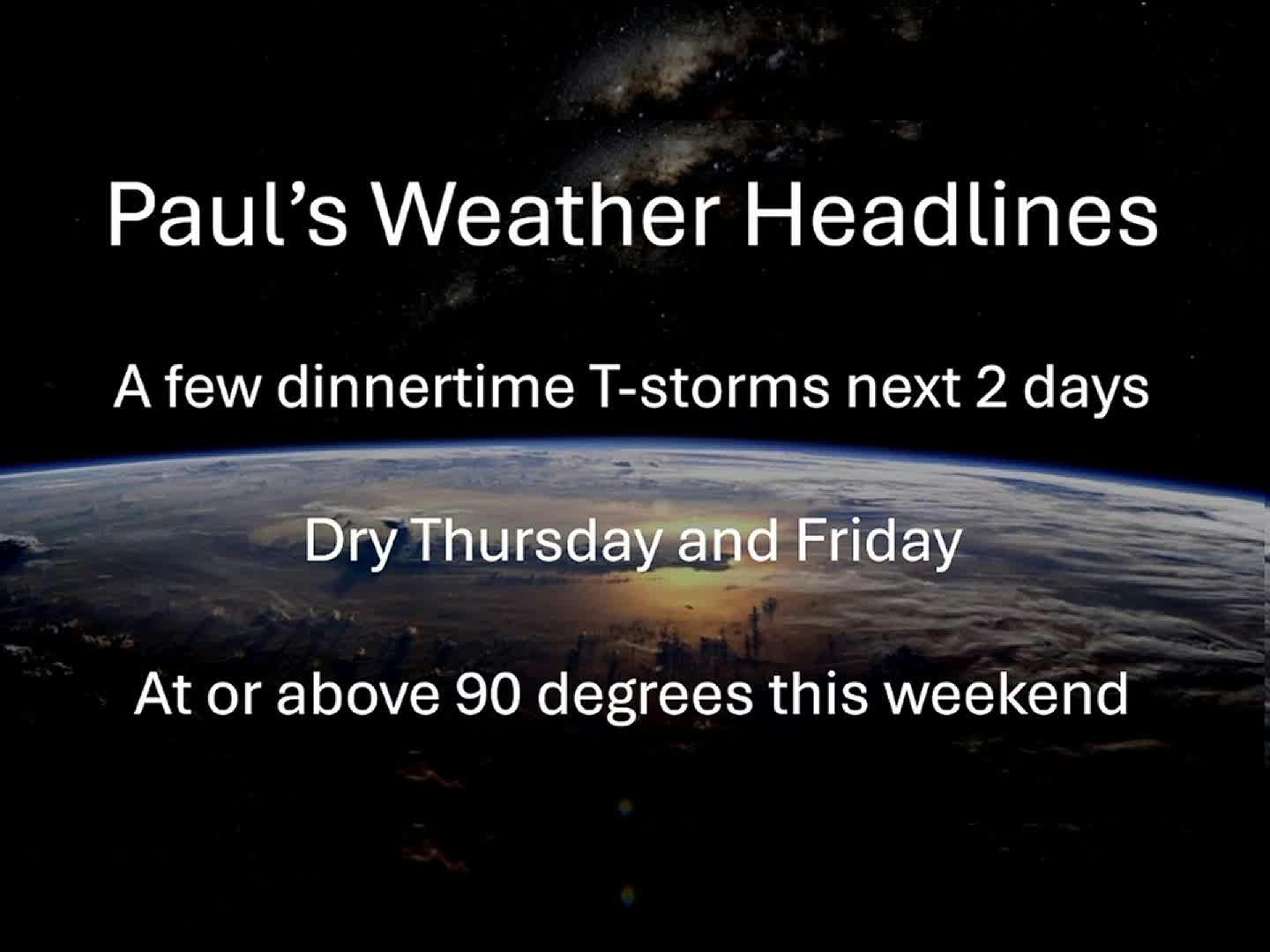 Winds are light and any storms that do bubble up will move very slowly, increasing the potential for torrential rains in a few communities later today