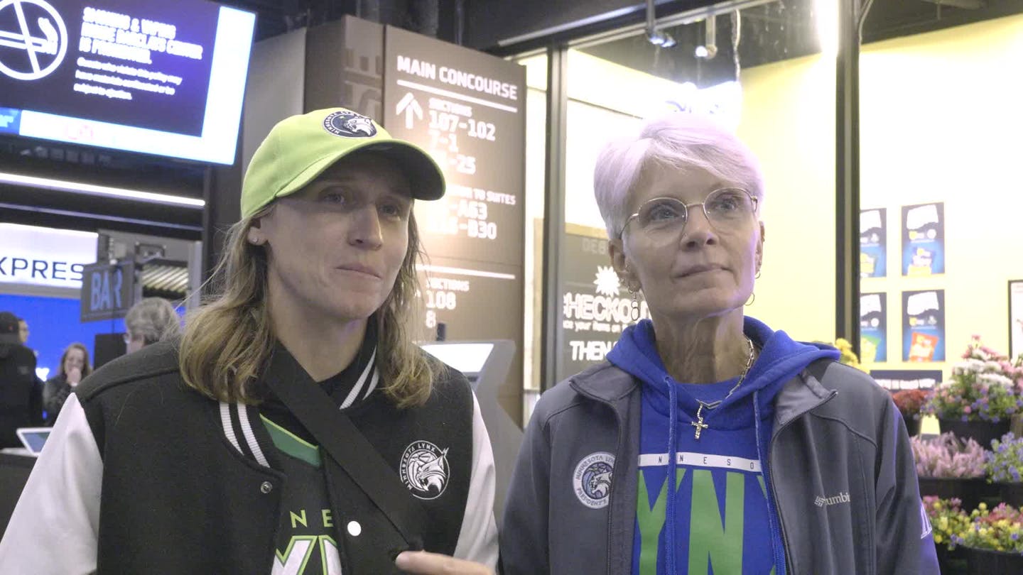 Stephanie Winters and Nancy Johnson traveled from Minnesota to watch the Lynx take on the Liberty.