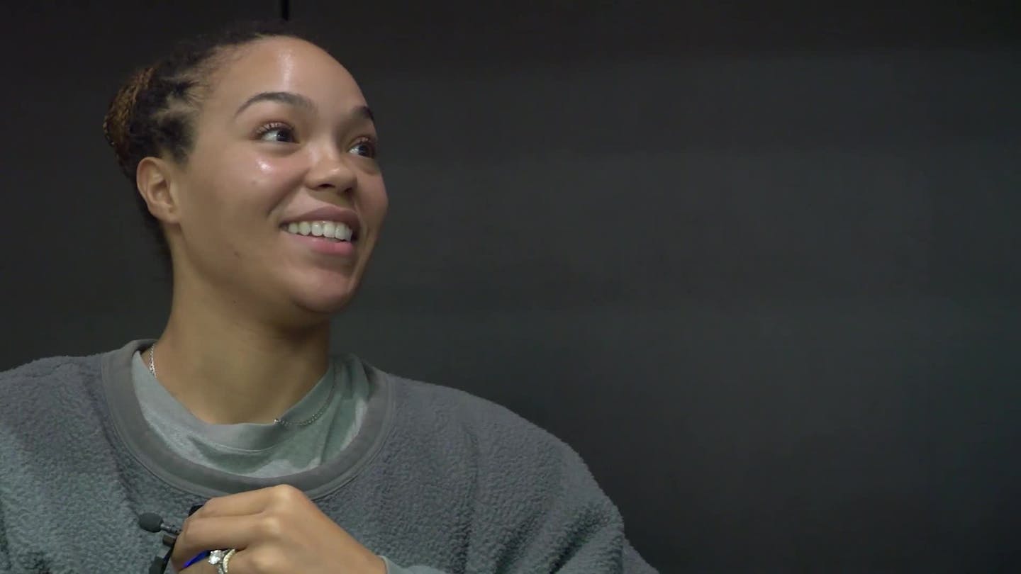 "The ability to silence a crowd is kind of a powerful feeling." Minnesota Lynx forward Napheesa Collier on the 2024 Lynx team and the first game of the finals.