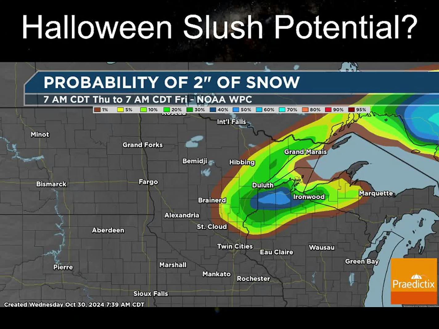 Serious Whiplash: from record 80F Tuesday to Halloween slush